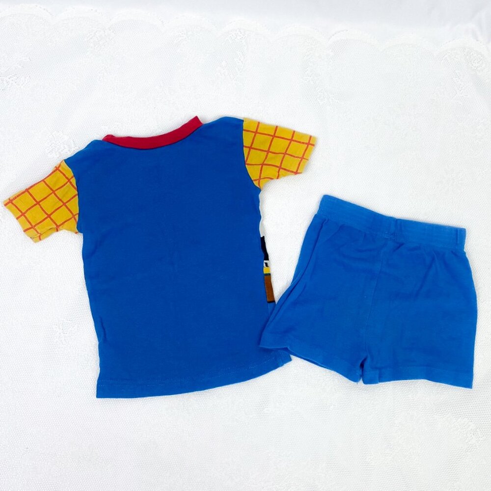 Disney Toy Story " Woody " PJs Boy Girl Two Piece Outfit Sheriff Cowboy Theme 3T - Picture 6 of 6